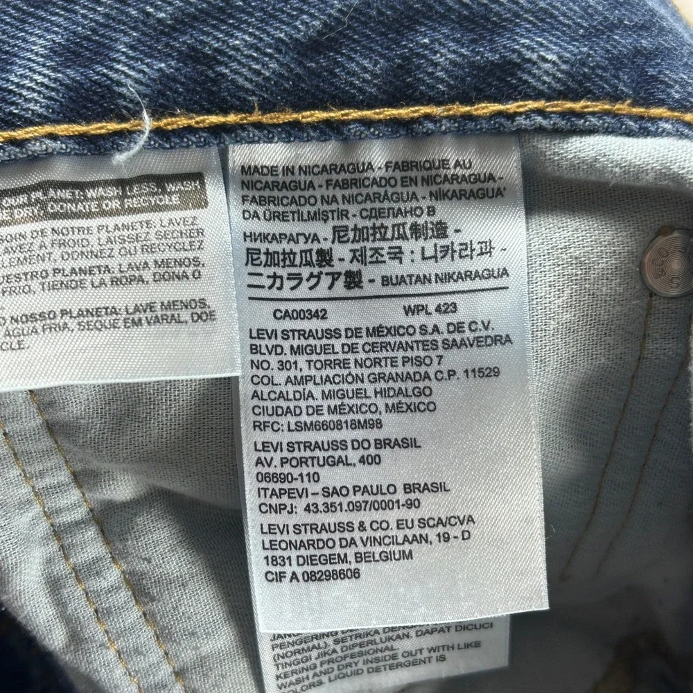 Levi Strauss 505 Jeans Mens 40x30 Blue Straight Leg‎ Denim Casual Pants